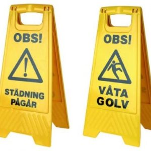 Varningsskylt "Halt golv"
