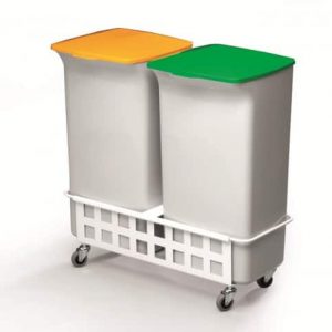 källsorteringsvagn inkl. 2 tunnor