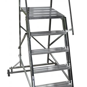 aluminiumtrappa med skyddsräcke